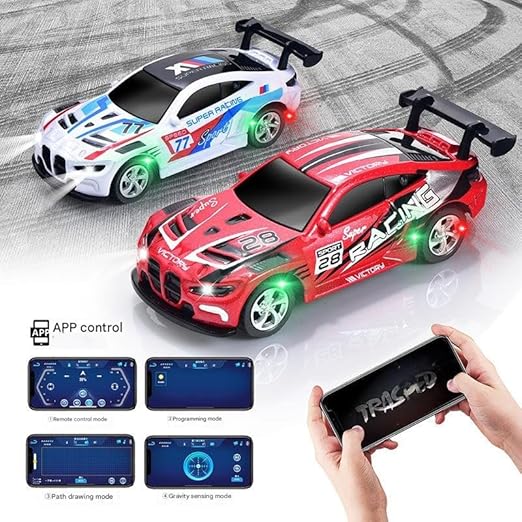Mini BMW RC Drift Car | 2.4GHz App Control, LED Lights & 3 Speed Modes (Multicolour)
