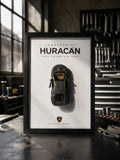 Premium Lamborghini Huracán Tecnica 3D Car Shadow Box Frame | Automotive Wall Art for Car Enthusiasts