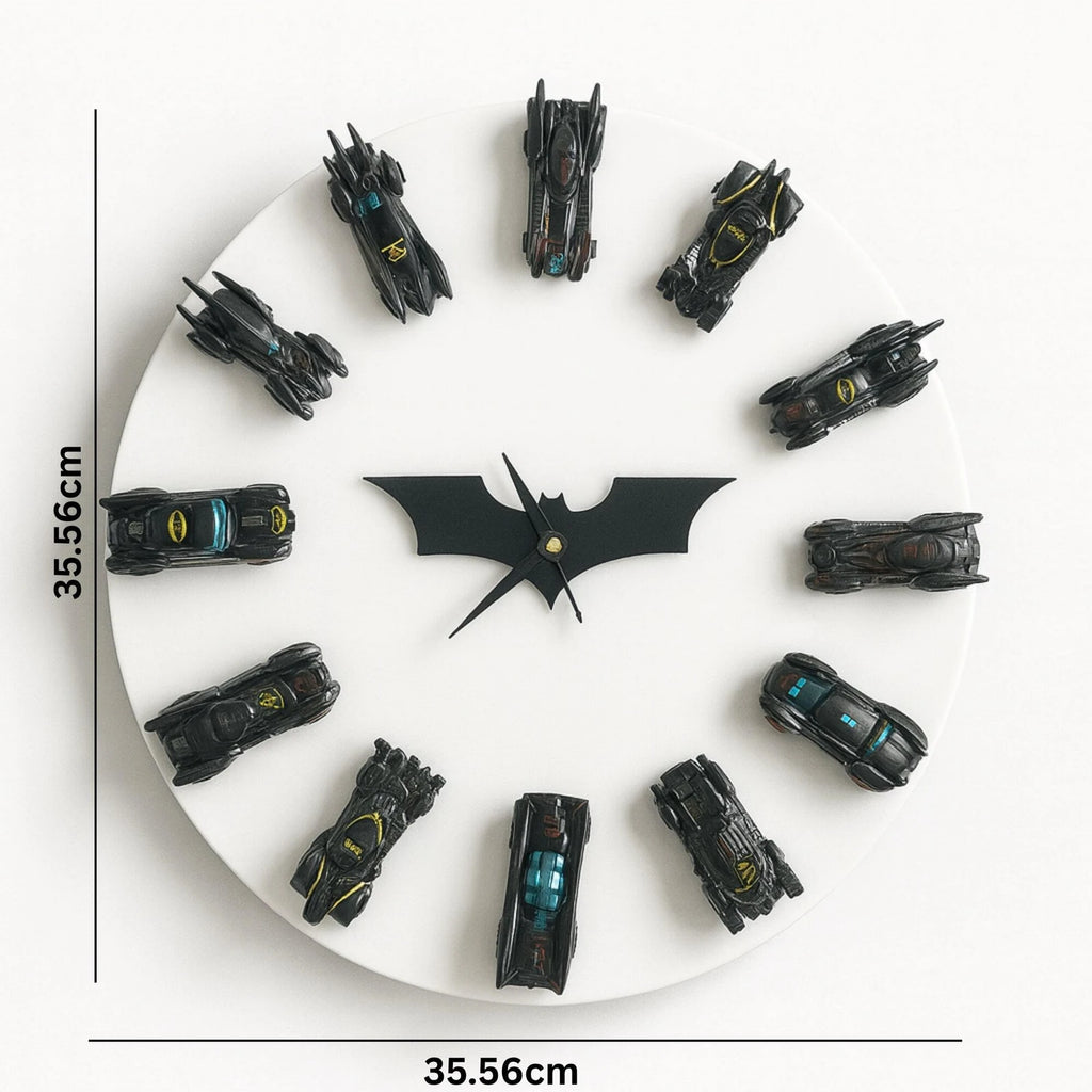 Batman Edition Analog Wall Clock, White, 12 × 41.5 cm