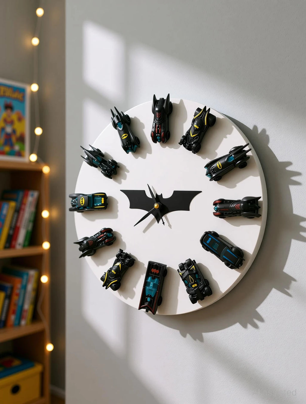 Batman Edition Analog Wall Clock, White, 12 × 41.5 cm