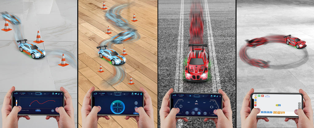 Mini BMW RC Drift Car | 2.4GHz App Control, LED Lights & 3 Speed Modes (Multicolour)